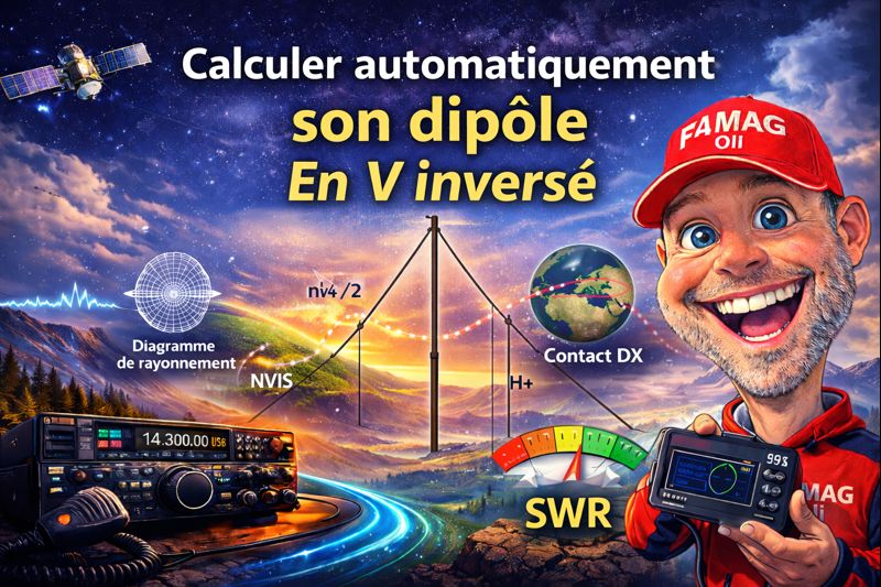 Calcul dipôle doublet demi-onde en V inversé